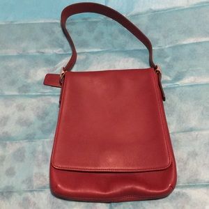 North South Slim Leather Coach